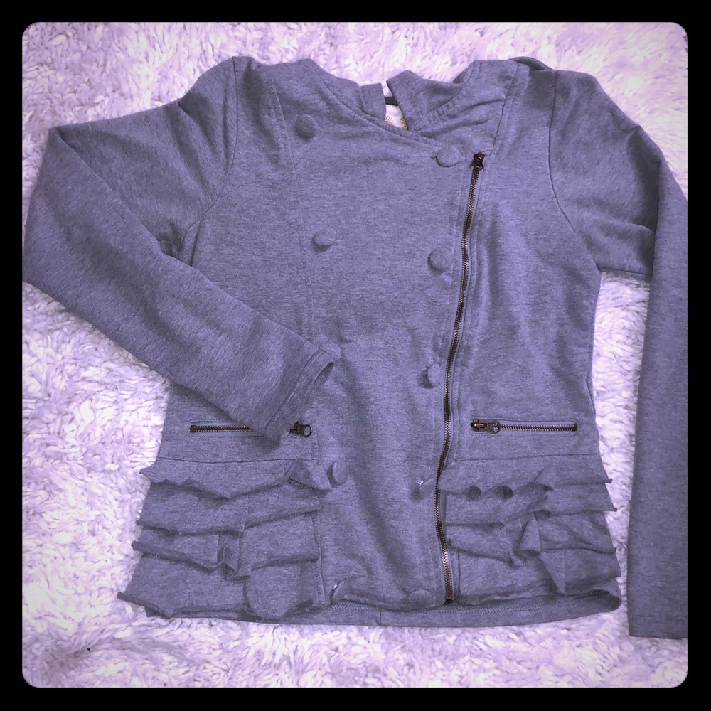 Ruffled peplum women’s hoodie
